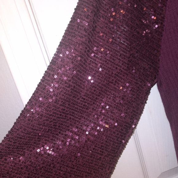 Sequin sweater long sleeve blouse - Picture 2 of 5